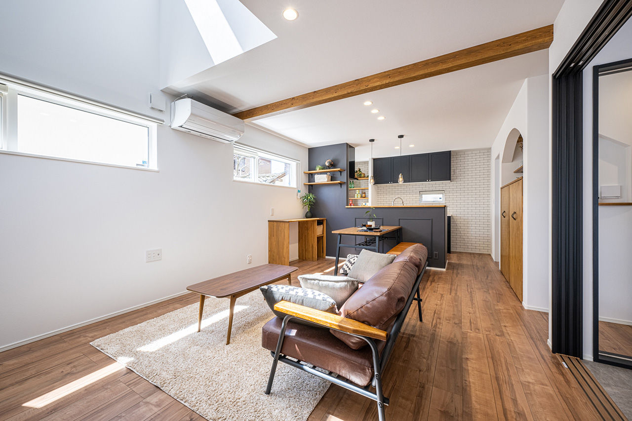 オフィスHanako 施主様のセンスがあふれる、インナーテラスのあるカフェ風のお家の建築実例画像4