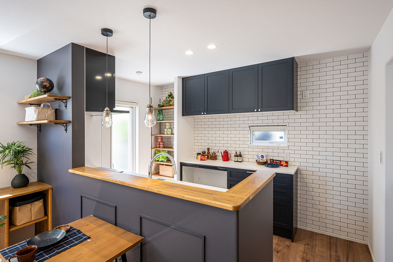 オフィスHanako 施主様のセンスがあふれる、インナーテラスのあるカフェ風のお家の建築実例画像5