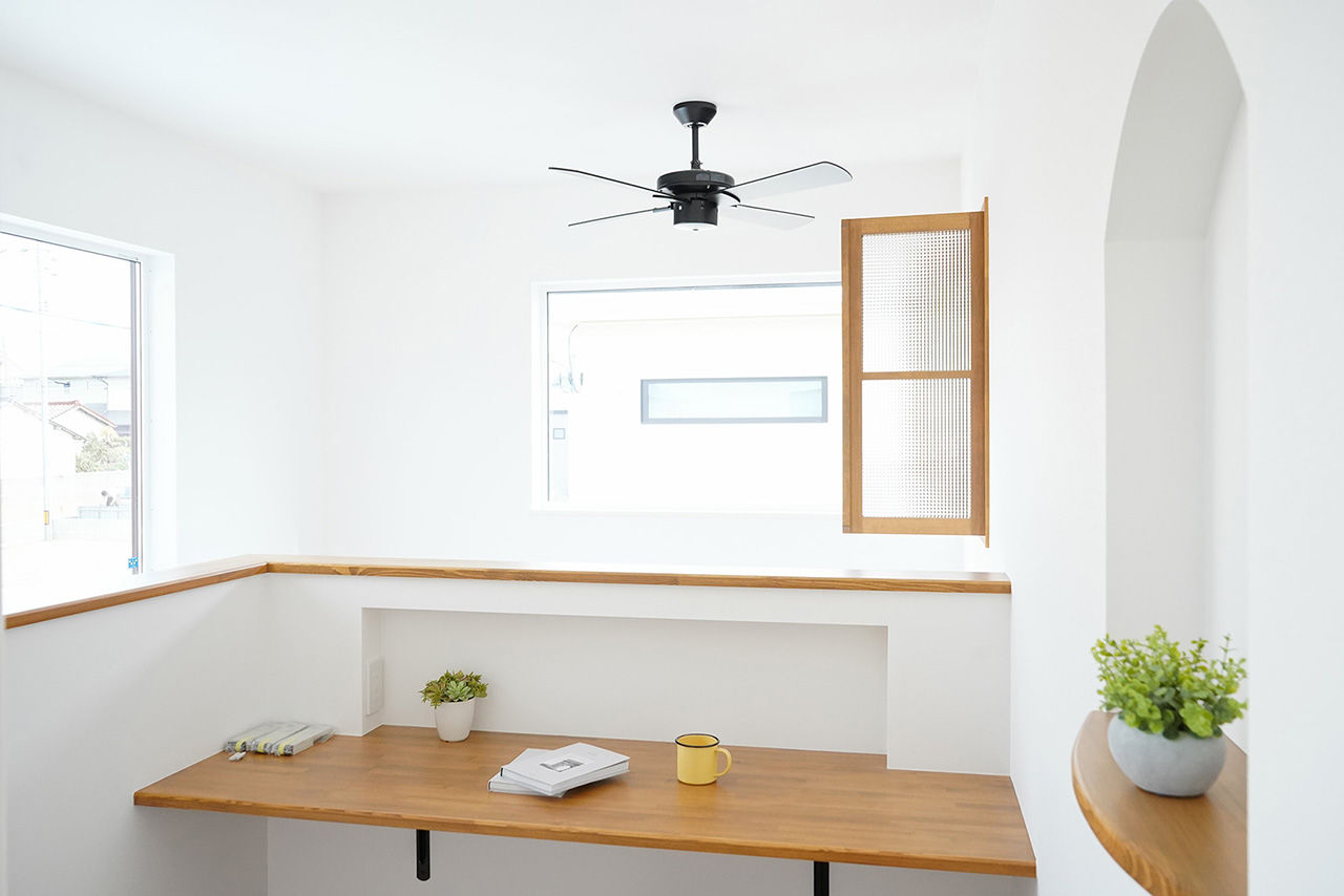 オフィスHanako 施主様のセンスがあふれる、インナーテラスのあるカフェ風のお家の建築実例画像9