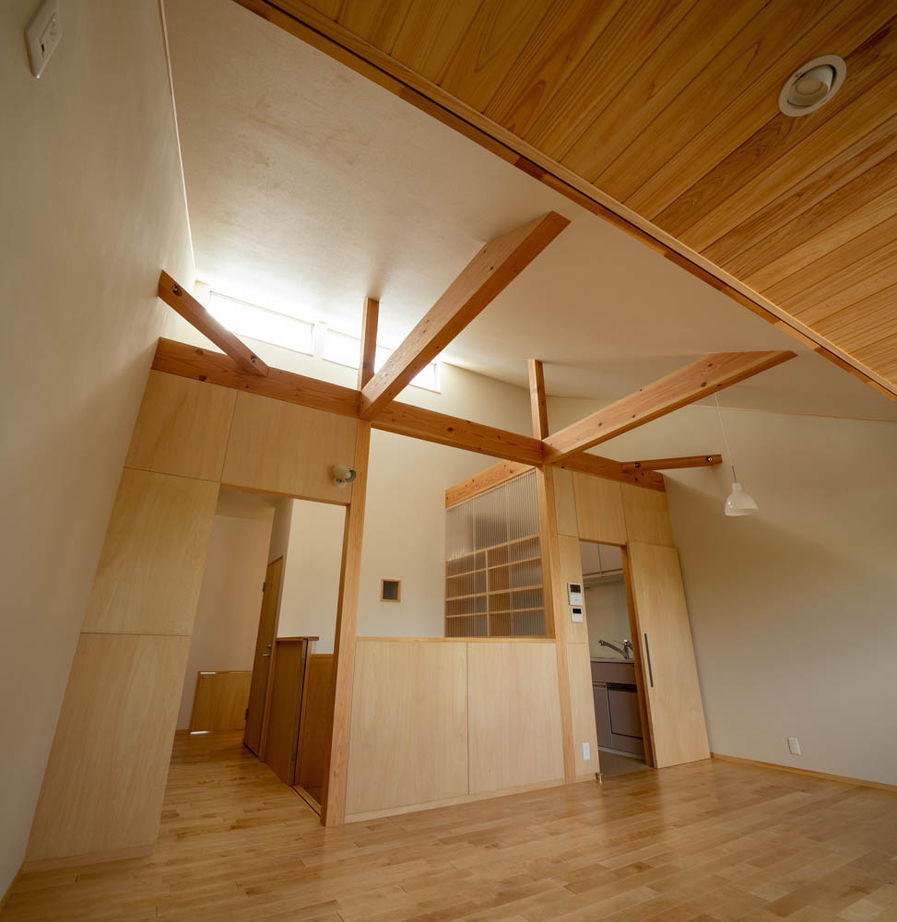 やすら木ほーむ（五藤社寺建設） 【岐阜市×無垢材×珪藻土×狭小地】間口6ｍの狭小地でも２階リビング＆スキップフロアで収納もいっぱい！の建築実例画像3