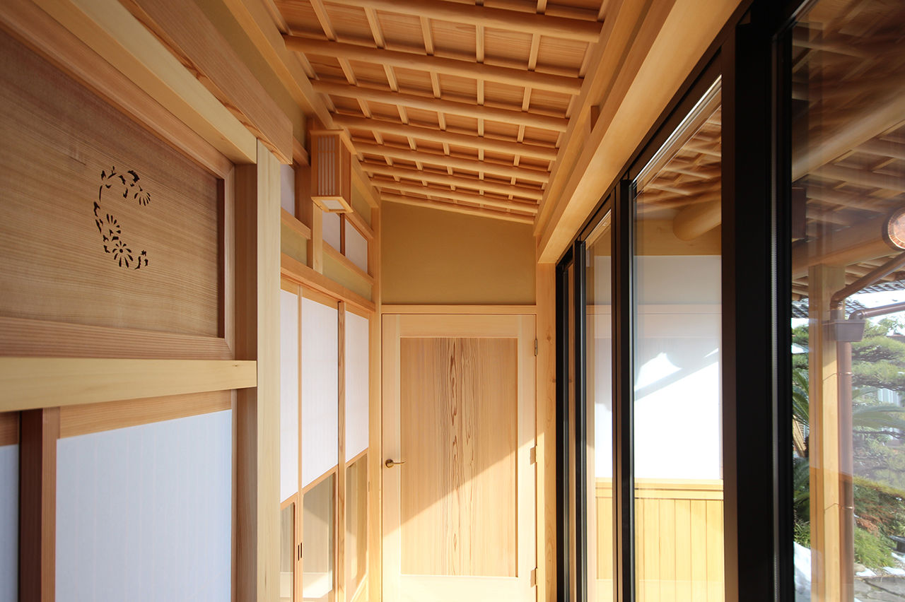 やすら木ほーむ（五藤社寺建設） 【大垣市×無垢材×漆喰壁×遮熱シート×薪ストーブ】むくり屋根が彩る宮大工が建てる料亭テイストの平屋の建築実例画像8