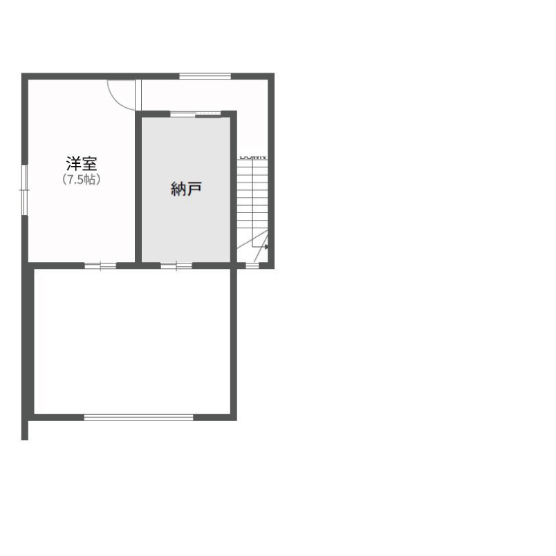 ファイブイズホーム 【坪単価64万円】吹抜け×化粧梁で開放的なリビング。ワンフロア完結のホテルライクな住まいの間取り図（4LDK）2階