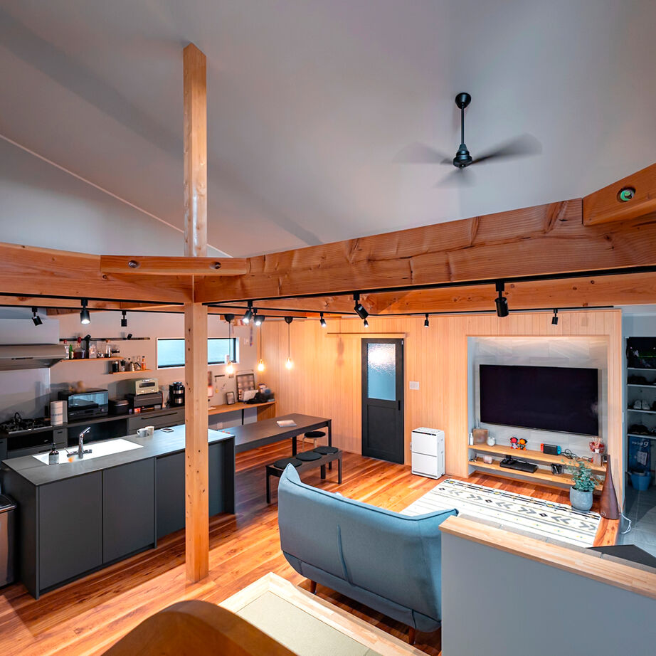 Home＆nico(ホームアンドニコ) 【吹抜けLDK×アイランドキッチン×薪ストーブ】滑り台や隠し扉も？「もう！ワクワクが止まらない家です」の建築実例画像6