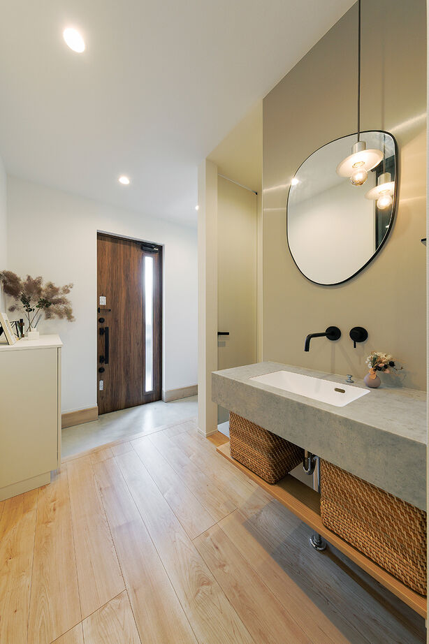 システムホーム 【家事動線／収納充実／間取図】「ジャパンディ（和風＋北欧スタイル）」のインテリアで居心地のよい住まいの建築実例画像9