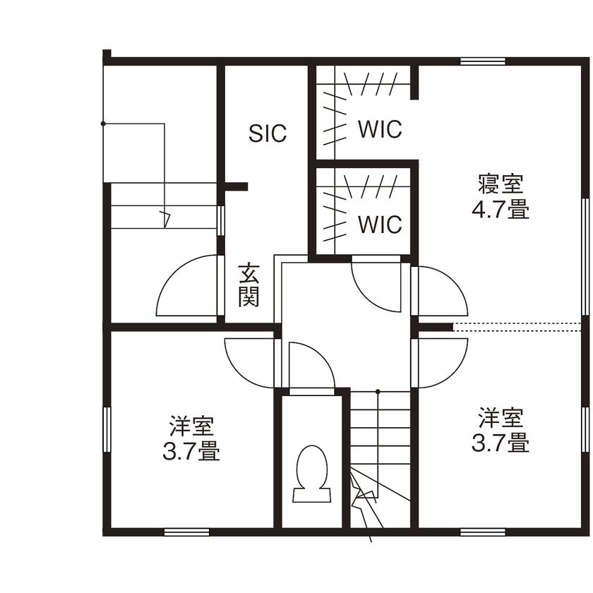 ジェネシス 【間取り有】狭小・旗竿地に欲しいものをぎゅっと詰めて。家族が集まる、クールな２階LDKの家の間取り図（3LDK）1階