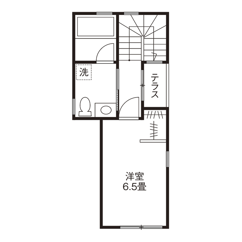 ジェネシス 【狭小地・間取り有】都心の駅近の土地は間口2.5m。予算を抑え、やりたいことを叶えた建坪約７坪の家の間取り図（2LDK）3階