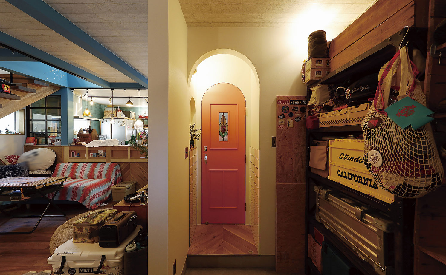 ジェネシス 【間取り有】キャンプ、バイク、アメリカ雑貨。広い土間と籠り感のあるリビング。愛犬と暮らす楽しい家の建築実例画像3