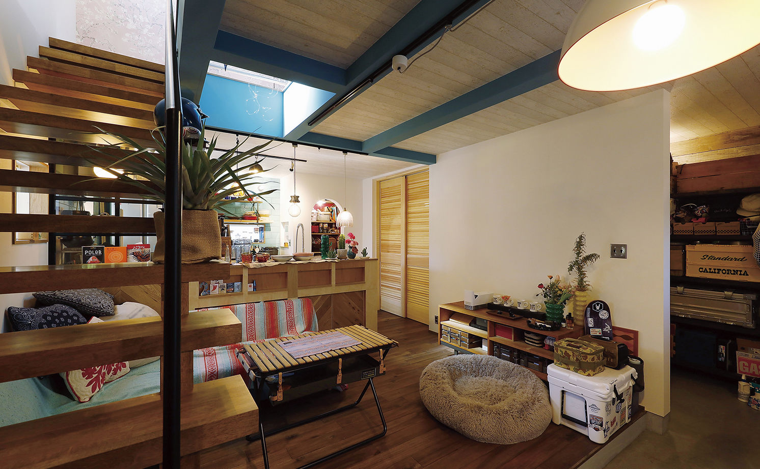 ジェネシス 【間取り有】キャンプ、バイク、アメリカ雑貨。広い土間と籠り感のあるリビング。愛犬と暮らす楽しい家の建築実例画像9