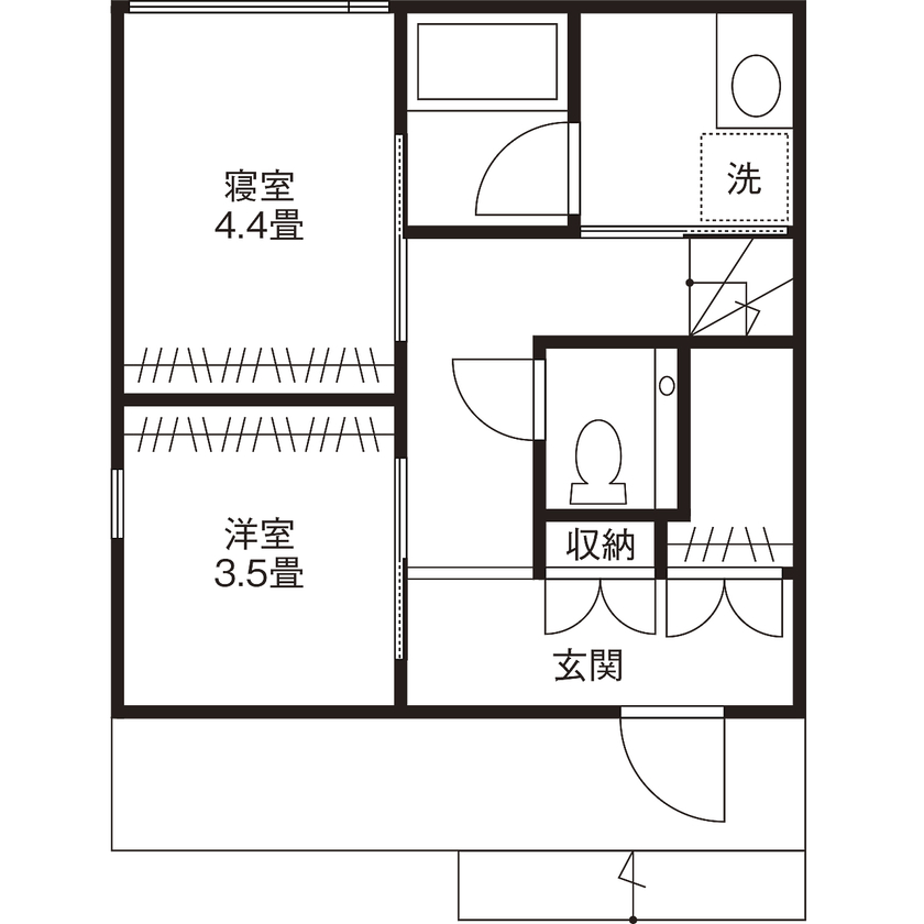 ジェネシス 【延床18.8坪・間取り有】やりたいこととコストダウンを両立し、ほぼ予算内を実現。自分で設計した通りの家の間取り図（2LDK）1階