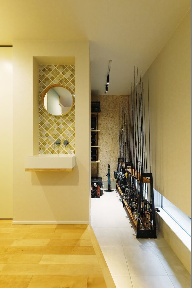 ジェネシス 【UA値0.48/C値0.4/34.1坪/間取り有】「釣り」を楽しむ家づくり。趣味を楽しむ暮らしと空間を彩る木の住宅の建築実例画像2