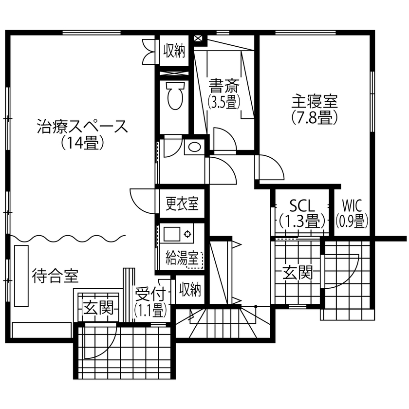 小林住工 【レンガの家／２階LDK／店舗併用住宅】お気に入りのレンガの外観。ロフト付きで収納充実+家事ラク！の間取り図（2LDK+ロフト）1階
