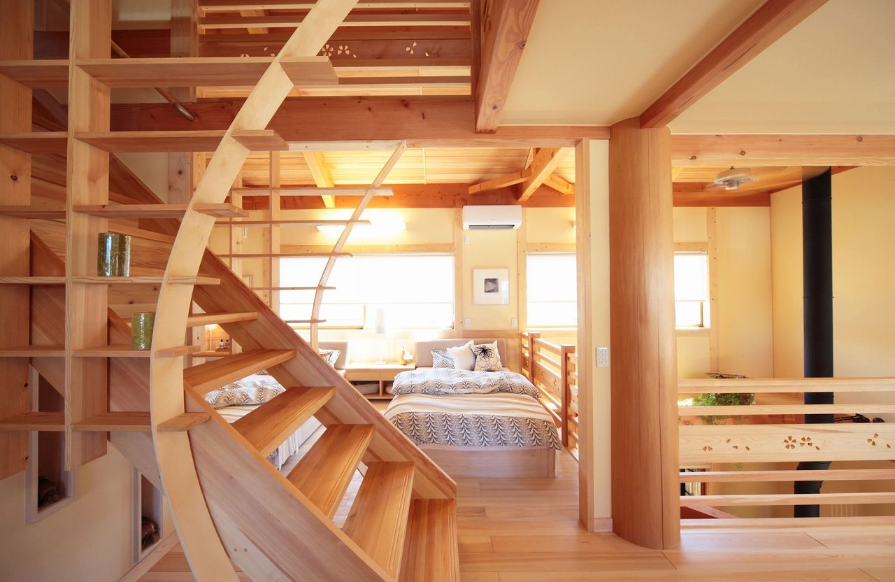 夢ハウス 伝統的な真壁工法でつくった、木組みの迫力と空間の面白さが自慢の家の建築実例画像4