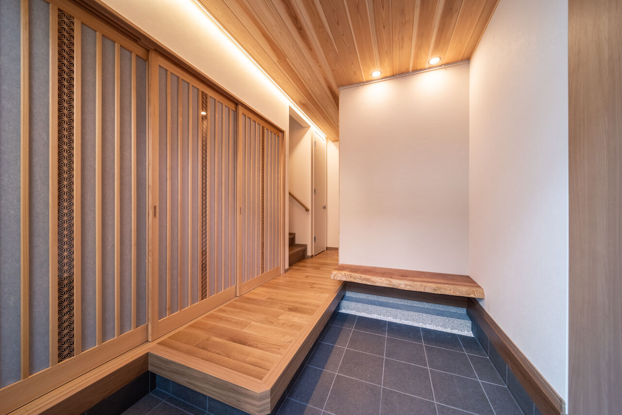 タクミ建設 【京都府/間取り有】茶室に組子細工に桐箪笥、和のしつらえに癒される開放的な木の住まいの建築実例画像4