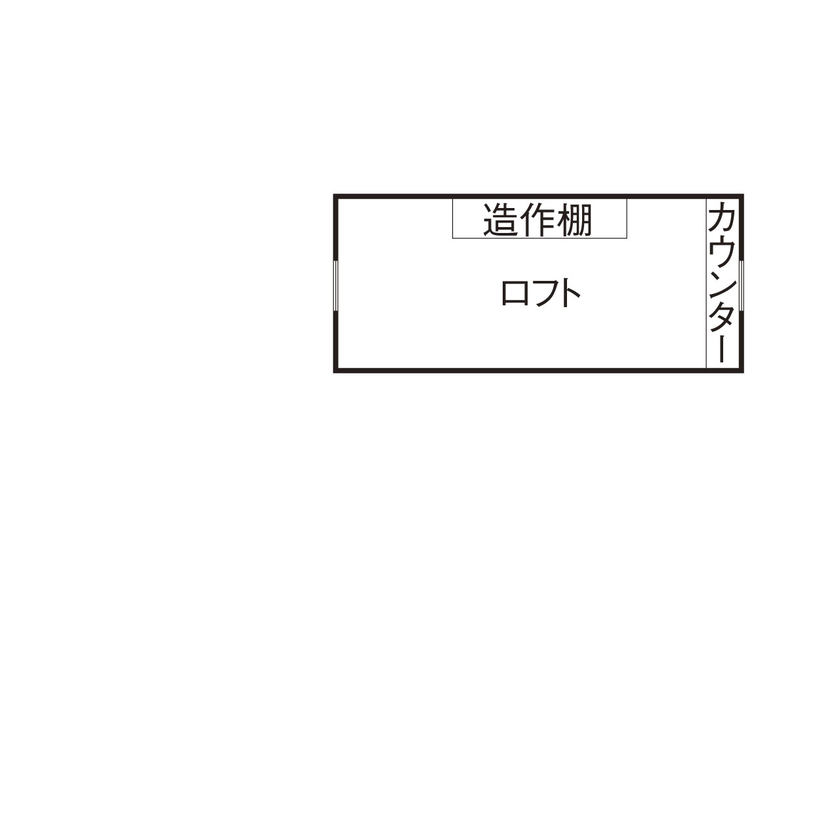 のこのこのいえ 【1000万円台/30坪/ロフト】可愛い平屋実例♪子育てしやすく、住みやすい可変性ある間取りと開放感に感激！の間取り図（2LDK）ロフト