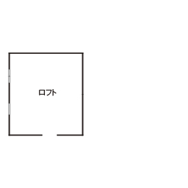 のこのこのいえ 【平屋/1000万円台/23.5坪/間取り図】ローコストで予算内に叶えた、ロフト+おしゃれな収納階段のある実例の間取り図（3LDK）ロフト