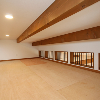 のこのこのいえ 【平屋/1000万円台/23.5坪/間取り図】ローコストで予算内に叶えた、ロフト+おしゃれな収納階段のある実例の建築実例画像6