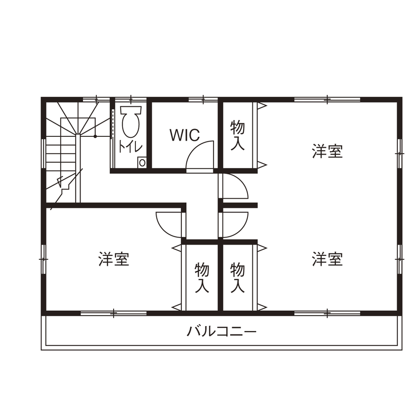 のこのこのいえ 【1600万円台｜間取り図有】畳のあるLDKは気楽に寝転べて幸せ。手づくり家具も叶った！土間収納のある実例の間取り図（3LDK）2階