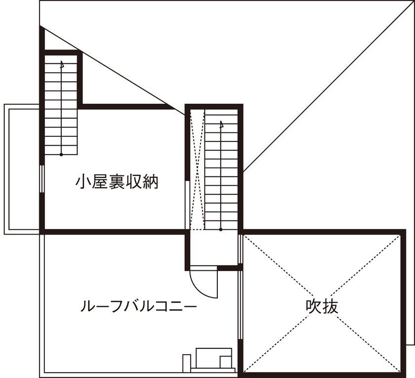 三菱地所ホーム 全館空調による清潔な空気と快適な室温に包まれた、5匹の愛猫と暮らす住まいの間取り図（3LDK）ロフト