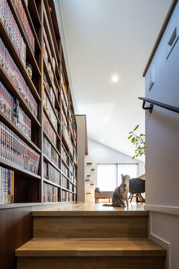 三菱地所ホーム 「心も身体も癒されて」。本好き＋猫好きの施主がかなえた、遊び心が弾む住まいの建築実例画像19