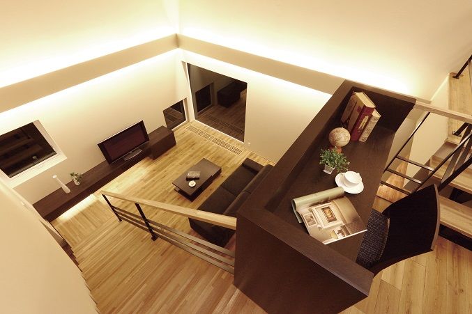 エイベルホーム 【中庭｜書斎｜造作風呂｜厳選素材｜4LDK】どこにいても光と風を感じる、中庭のあるシンプルモダンな邸宅の建築実例画像3