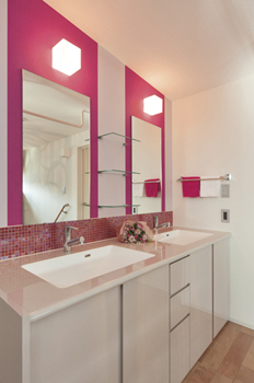 Space Labo　永冨 【ビルトインガレージ×変形地×重量鉄骨3階建】木、コンクリート、ステンレス等異素材を生かした外観にの建築実例画像7