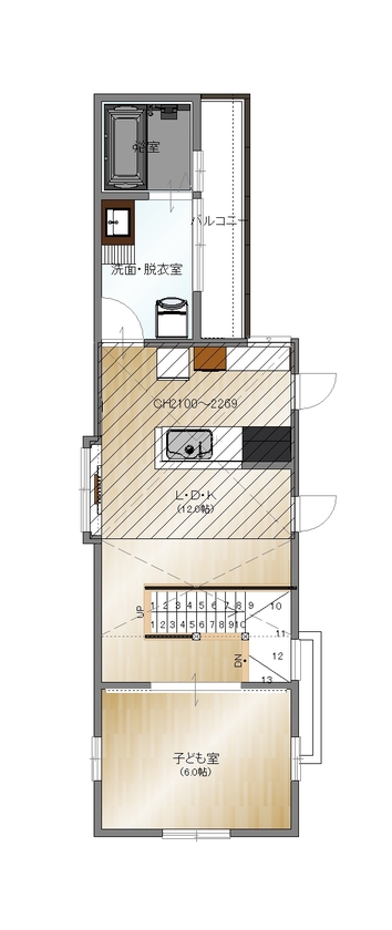 Space Labo　永冨 【狭小×バルコニー×2000万円台】「狭小地でも我慢しなくて良かった！予算内で希望をもれなく実現しました」の間取り図null2階