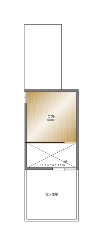 Space Labo　永冨 【狭小×バルコニー×2000万円台】「狭小地でも我慢しなくて良かった！予算内で希望をもれなく実現しました」の間取り図nullロフト