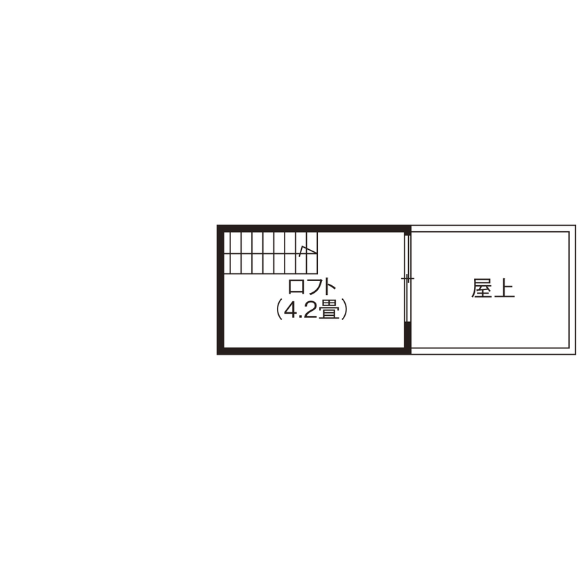 Space Labo　永冨 【名古屋市×1000万円台×狭小×10坪台×間取図】自社史上最狭！間口2.35ｍ。「難題全てクリアしました」の間取り図（1ＬＤＫ＋ロフト）ロフト