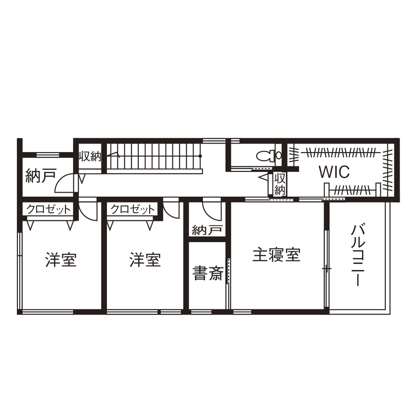 アールギャラリー(アールプランナー) 【2000万円台/30坪台/間取り図】土地条件に左右されない、広々空間。外構の工夫で開放感も確保の間取り図（3LDK）2階