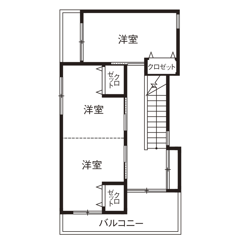 アールギャラリー(アールプランナー) 【3000万円台/3階建て/30坪台/間取り図】インテリアのアレンジを楽しめる3階建て。住み手の個性が見える家の間取り図（4LDK）3階