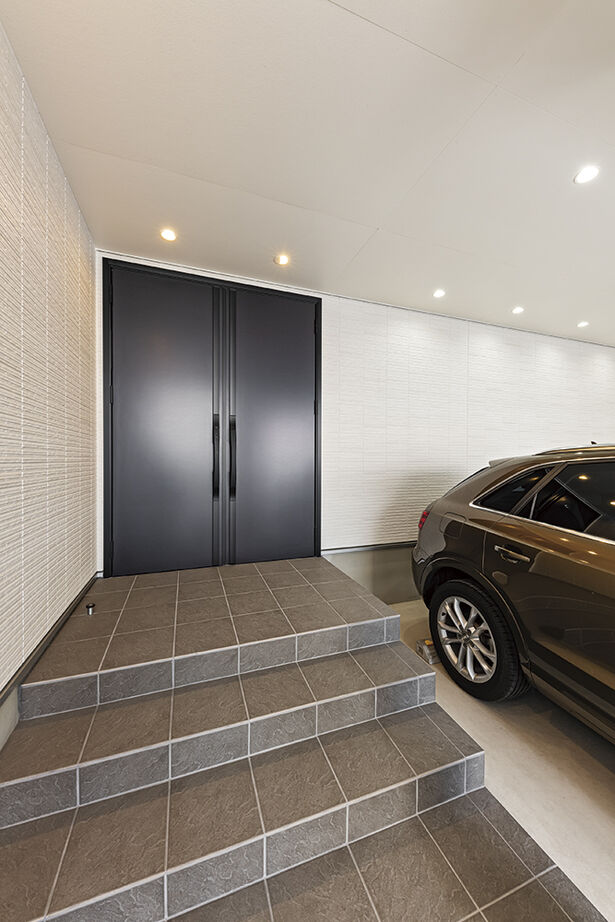 アールギャラリー(アールプランナー) 【3000万円台/50坪/ビルトインガレージ/店舗併用住宅/間取り図】天井高4ｍ超の大空間でホテルライクな家の建築実例画像4