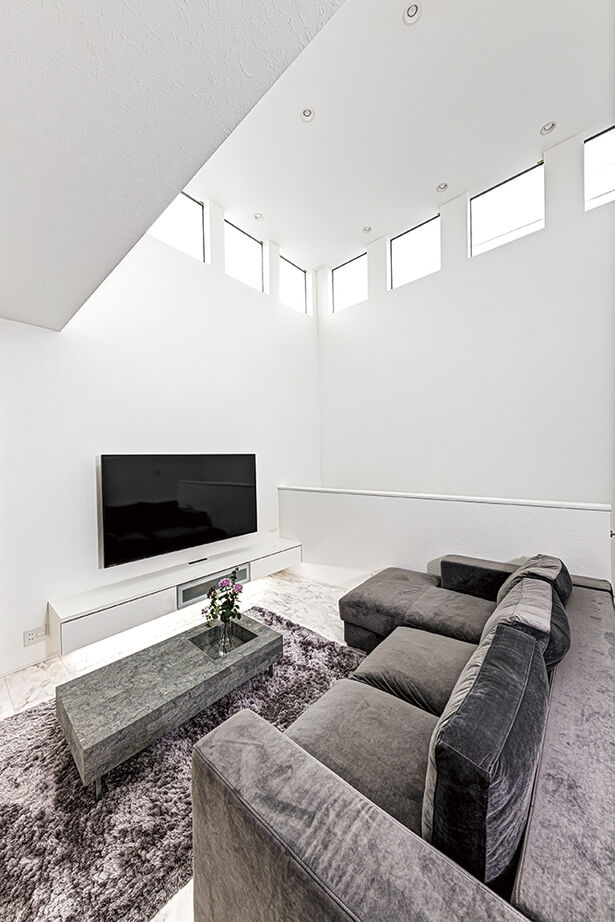 アールギャラリー(アールプランナー) 【3000万円台/50坪/ビルトインガレージ/店舗併用住宅/間取り図】天井高4ｍ超の大空間でホテルライクな家の建築実例画像10