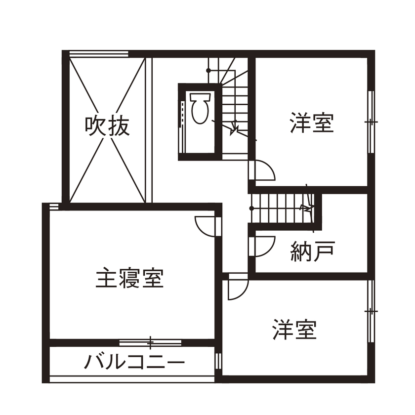 吹抜けリビングがある間取り 3LDK