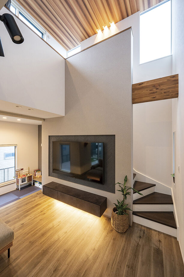 アールギャラリー(アールプランナー) 【1000万円台/30坪台/間取り図】シンプルモダンな空間に広がる開放感。吹抜けとピットリビングのある家の建築実例画像5