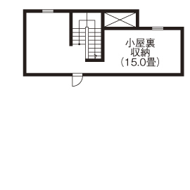 リアルホーム 【四日市/見学可能】家族6人の顔が見える居酒屋風キッチン!間取りに工夫がつまった2000万円で建つ家の実例の間取り図（4LDK）小屋裏