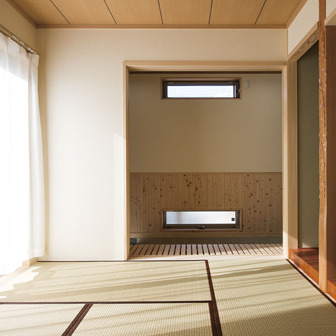 リアルホーム 【平屋×37.1坪×小屋裏収納】玄関土間に縁側!?こだわりの詰まった間取りをプランニング。日本家屋風の実例の建築実例画像4