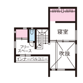 リアルホーム 【間取り図掲載有】建設業に携わるＴさんが構造や性能に納得して決断。「夏も冬もエアコン１台で快適です」の間取り図（2LDK）2階