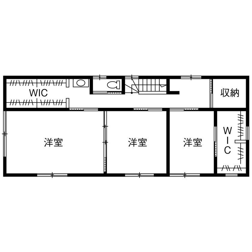 リアルホーム 【三重県|間取り図|2560万円】多機能土間と家事ラク動線が魅力！現在も将来の暮らしも考慮した終の棲家の間取り図（4LDK）2階