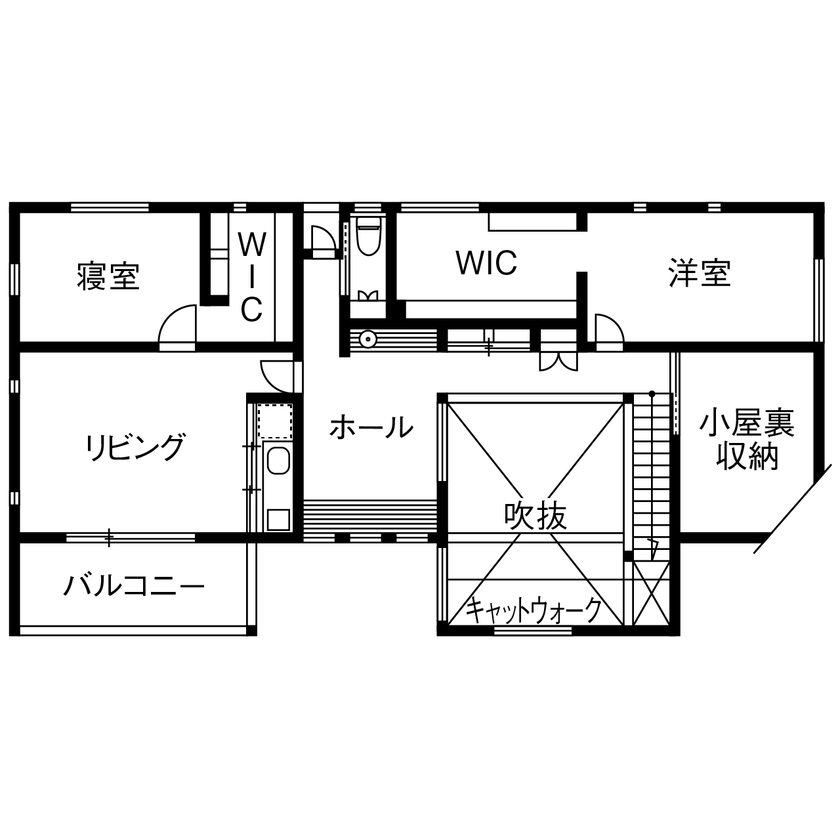 サンジョーホーム 【ホテルライク×二世帯/間取り図】立地を活かし優雅なひとときを生み出す。全館空調で年中快適な実例◎の間取り図（4LLDK＋小屋裏収納）2階