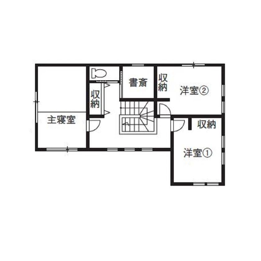 アイワホーム 【本体価格2000～2500万円/35坪】ホテルライクな空間を彩る照明に、多彩なクロスなど遊び心溢れる家の間取り図（4LDK）2階
