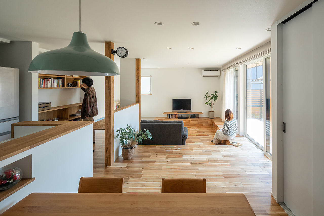 ルポハウス一級建築士事務所 【3000万円台/滋賀/平屋/ビルトインガレージ】家族みんなでまったりする平屋。リビングに人が集まる間取りの建築実例画像6