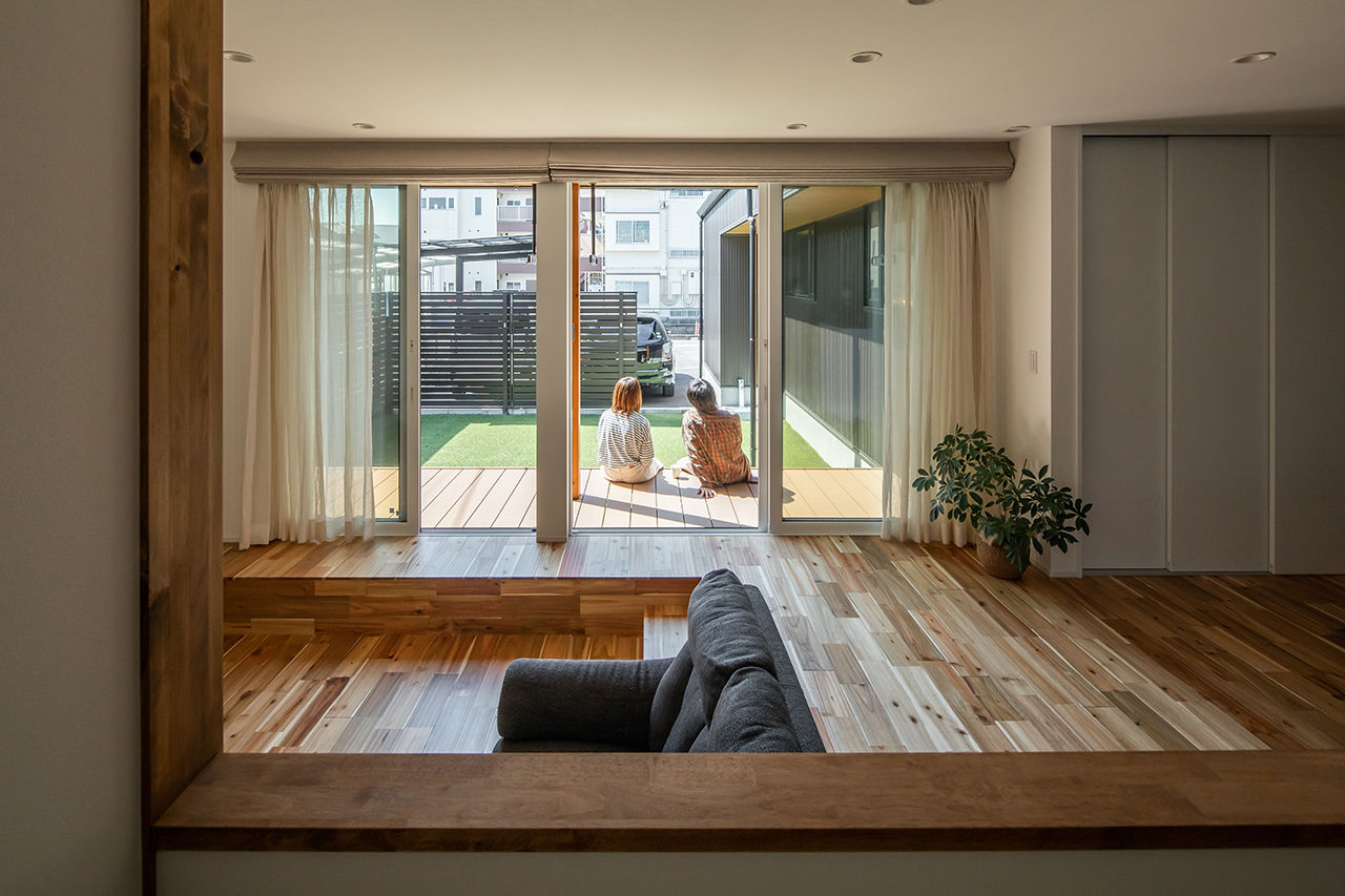 ルポハウス一級建築士事務所 【3000万円台/滋賀/平屋/ビルトインガレージ】家族みんなでまったりする平屋。リビングに人が集まる間取りの建築実例画像7