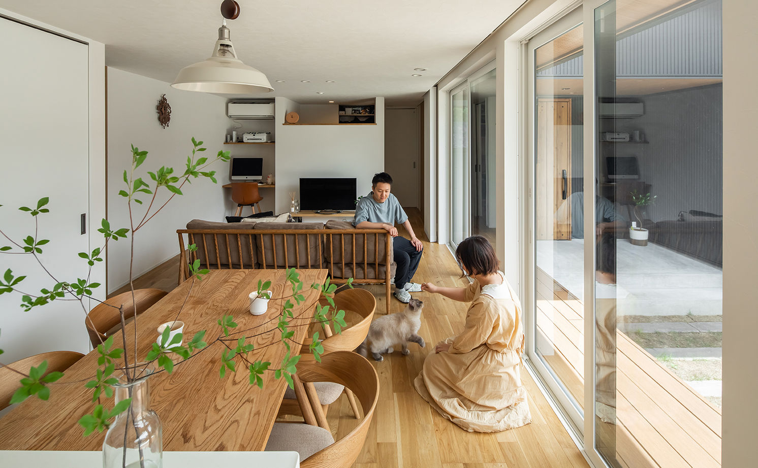 ルポハウス一級建築士事務所 【滋賀/平屋/2000万円台/30坪台/3LDK/間取り図】猫と暮らすL字の平屋の家。庭と眺望に癒されるゆとりの空間の建築実例画像2