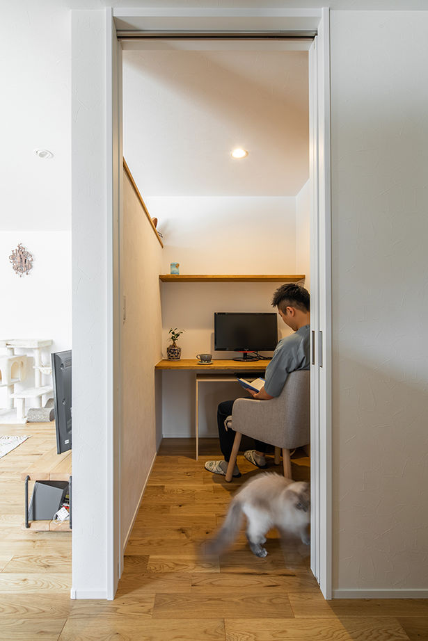 ルポハウス一級建築士事務所 【滋賀/平屋/2000万円台/30坪台/3LDK/間取り図】猫と暮らすL字の平屋の家。庭と眺望に癒されるゆとりの空間の建築実例画像9