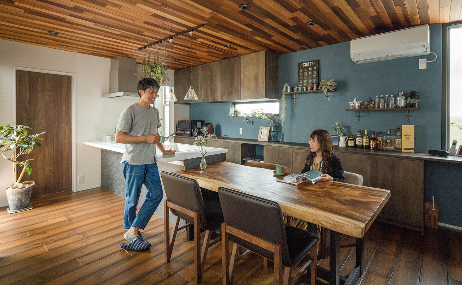 ルポハウス一級建築士事務所 【滋賀/2000万円台/間取り図】横ガルバのガレージハウス。アンティークパイン＆デニムクロスの空間で寛ぐの建築実例画像17