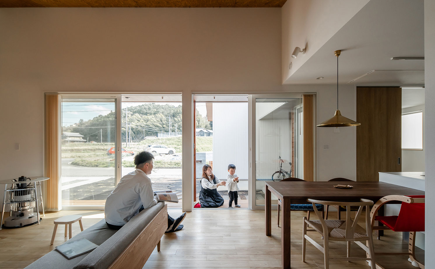 ルポハウス一級建築士事務所 【滋賀/平屋/2000万円台/30坪台/間取り図】サクラ並木を望む窓とストレスフリーの間取りに癒される日々の建築実例画像3