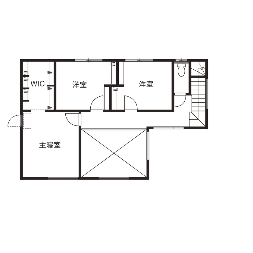 アンドクリエイト キッチンを中心に優雅な空間が広がる、ラグジュアリーな住まいの間取り図（4LDK）2階