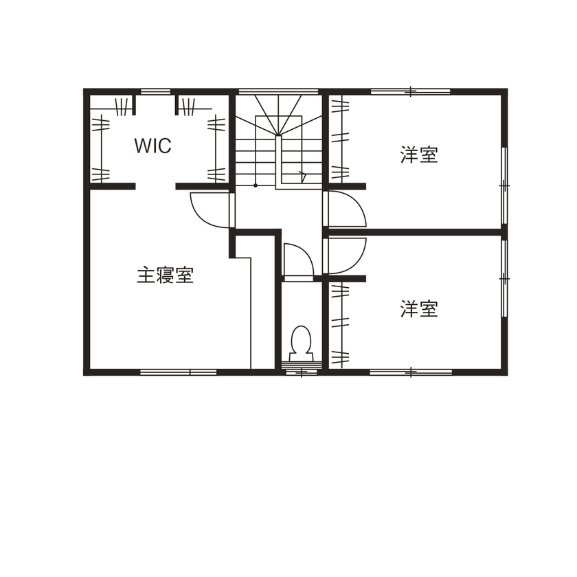 アンドクリエイト ナカとソトがつながる、のびやかな暮らし。まるで屋外リビングのような空間が広がる住まいの間取り図（3LDK）2階