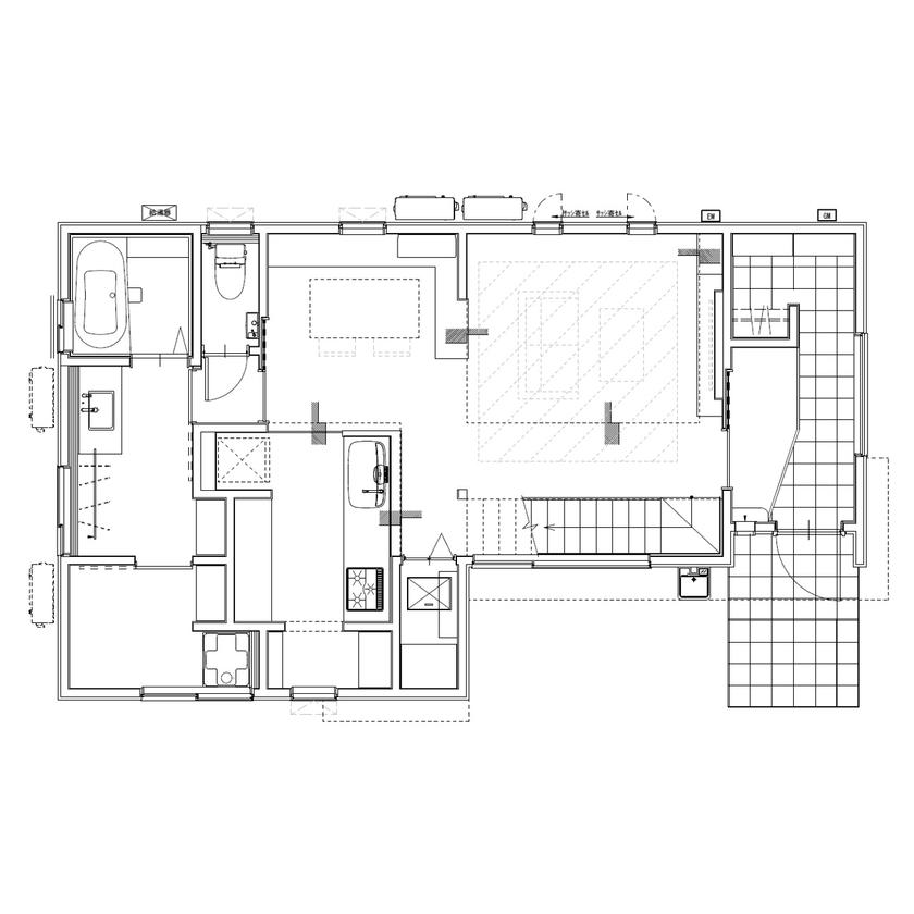 アンドクリエイト アカシアの床が広がるシックな大人のインテリアの間取り図（3LDK）1階