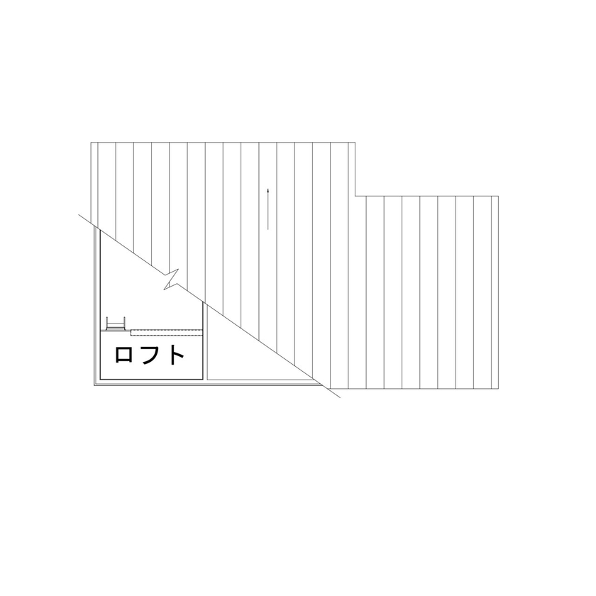 アンドクリエイト 異素材を掛け合わせた印象的なデザインのファサードと光あふれる快適な空間の間取り図nullロフト